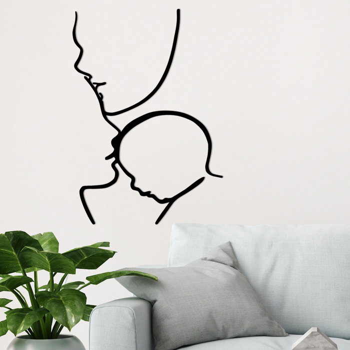 Wallity Accesorio decorativo de pared de metal Negro